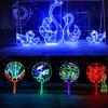 Iluminação de paisagem externa luzes de animal urso padrão de pavão luminoso LED luzes decorativas de jardim