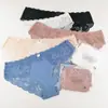 Talla Grande Ropa Interior Weiga Plus Comercio Exterior Europeo y Americano Ropa Interior de Encaje Cintura Baja Media Cadera Ropa Interior Triángulo