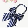 Camisa de Estilo Coreano para Mujer con Cuello Florido Estilo Academia Británica Sin Corbata Lazo Azul y Negro Profesional para Banco Hotel Azafata