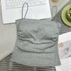 Camisola Feminina Cinto Fixo Peito Almofada Roupa Interior Roupa Interior Confortável Elástico Plissado Emagrecimento Emagrecimento Cintura Emagrecimento Sutiã Esportivo Tubo Top