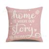 Almohada de Conejo de Pascua de Amazon Poliéster Estampado Rosa Juego Combinado Funda de Almohada Sencilla Versátil Cojín para Sofá