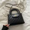 Bolso Transfronterizo para Mujer con Patrón de Diamantes Texturizado y Asa de Cadena, Versión Coreana 2026 Principios de Primavera Simple Nuevo Bolso de Hombro Cruzado de Moda