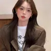 Celebridad de Internet de TikTok Pendientes Clásicos Explosivos de Letra Diseño de Nicho Estilo Frío Ins Lujo Ligero Pendientes con Sentido Avanzado Pendientes