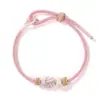 Nudo de Flor de Hielo Tejido a Mano Regalo para Mejor Amiga Cuerda de Color de Buena Suerte Joyería Portátil DIY Pulsera Trenzada Dorada Portátil