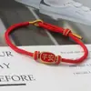 Pulsera de Hilo Rojo del Año del Cordero del Año Nuevo Chino para la Buena Suerte y la Fortuna, Joyería Transfronteriza para el Año Nuevo al por Mayor