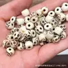 Venta de Liquidación de Cuentas Antiguas Estilo Tibetano con Incrustaciones de Hueso de Camello y Hueso de Vaca, Cuentas Sueltas para Manualidades DIY, Cuentas de Oración Budista y Accesorios de Joyería