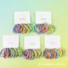 Juego de 12 Gomas de Pelo de Colores Brillantes y Sencillas para Niños que No Lastiman el Cabello, Accesorios para el Cabello de Bebé con Alta Elasticidad