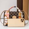 Bolsos de mujer, bolso pequeño con estampado sencillo, estilo coreano 2024, bolso de hombro informal que combina con todo, bolso con bufanda estampada.