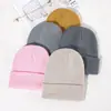 Gorro Fluorescente de Doble Capa de Color Sólido con Logo Bordado Personalizado, Gorro de Lana Tejido Grueso Térmico de Invierno