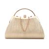 Bolso de mano tipo clutch para mujer de fábrica, bolso de noche con incrustaciones de diamantes para bodas, bolso de mano de metal plegado a presión