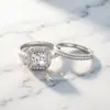 Tong Lin transfronteiriço novo anel de prata esterlina S925 zircão moda anel dois-em-um pulseira de personalidade anel feminino