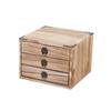 Caja de té Pu'er de madera maciza, bandeja de té retro, estante para té, caja de regalo con forma de pastel de hojas, caja de almacenamiento multicapa tipo cajón, estante de almacenamiento
