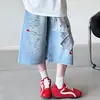 Conjunto Casual de Verão para Meninas 2026 Novo Estilo para Meninas Mais Velhas, Calça Pantalona Cropped Fina e Camiseta de Manga Curta Conjunto de Duas Peças