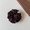 Elástico de cabelo franzido retrô de bolinhas para o início do outono, prendedor de rabo de cavalo elegante estilo coreano, prendedor de coque para o dia a dia para mulheres