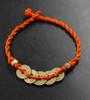 Pulsera año del Dragón año de nacimiento cuerda roja tejida a mano zodiaco Dragón oro arena imitación pulsera Dragón cinco Fu hombres y mujeres joyería para pareja