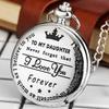 Fabricantes de relojes de bolsillo, collar transfronterizo, texto en inglés, letras de moda europea y americana, reloj de bolsillo de cuarzo, regalo, joyería, llavero