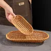 Prato de batatas fritas de frango frito prato de lanche doméstico prato de frutas secas de rattan prato de sementes de melão prato de piquenique prato de tiras fritas prato de pipoca prato de balanço