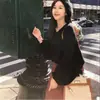 Suéter con cuello en V estilo perezoso coreano para mujer, nuevo de moda Otoño e Invierno 2023, versátil, holgado, dulce, ajustado