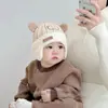 Nuevo Gorro para Bebé Gato Otoño Invierno Lindo Unisex Protección para Orejas de Bebé Gorro de Punto Cómodo Espesado Cálido