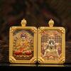 Wutai Mountain New Eight Guardian Pingente Thangka Pingente Dupla Face Tridimensional Dragão Wuye Benmingfo Carry-on