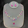 Joyas nupciales transfronterizas, joyas de boda, accesorios para vestido de novia de dos piezas, pendientes de perlas de diamantes de imitación, collar, traje para mujer