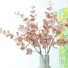 Flor Simulada Redonda Eucalipto Hoja de Dinero Flor Falsa Cinta Manzana 3D Eucalipto Planta Simulada Material de Hoja de Gama Alta