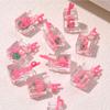 Accesorios luminosos de resina para bebidas, accesorios para botellas de bebidas cuadradas, pajitas de colores, copas, accesorios para colgantes DIY