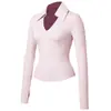 Traje Deportivo Estilo Europeo y Americano Manga Larga para Mujer Sensación de Segunda Piel Casual Camisa Polo Running Fitness Yoga Top Camiseta Conjunto de Dos Piezas