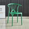 Silla de comedor nórdica sencilla de plástico, respaldo para el hogar, alquiler de sillas de plástico, silla de comedor Taishi para exteriores.