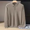 Camiseta interior de punto de cachemira, moderna y apropiada para negocios, suave y cómoda, nuevo estilo otoño/invierno, corte holgado, diseño elegante para hombre