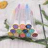 Pincel para Cílios Diamante Borda Dourada Pincel para Cílios à Prova de Poeira Pincel para Cílios Portátil Tubo de Ensaio de Cristal Assistente de Artista de Cílios