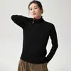 Bai Cai Rong Nueva Colección Otoño/Invierno 2026: Suéter de Punto de Alta Gama Versátil Estilo Coreano con Borde Enrollado y Diseño de Cuello Alto