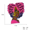Pegatinas de tela bordadas de chica europea y americana Insignia bordada de reina Pegatinas de parche de chica negra Accesorios para ropa