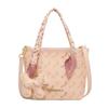 Bolso de Mano Sencillo y Elegante para Mujer 2024 Nueva Moda Estampado de un Solo Hombro Diseño de Nicho Cruzado Bolso Cubo Versátil