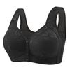 Ropa interior de talla grande con hebilla delantera transfronteriza, nuevo estilo, sin aro de acero, tirante ancho tipo chaleco, sujetador de talla grande estampado para mujeres de mediana edad y mayores