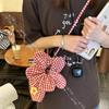 Bolsa Transversal Fofa Pequena de Flor Bolsa de Mão com Cordão Bolsa Pequena Simples de Alta Beleza Bolsa Pequena Fresca Leve