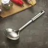 Acero Inoxidable 410 Mango de Acero de Nueve Perlas Pala Cuchara Juego de Cocina Utensilios Domésticos Venta al por Mayor Sartén Wok Espátula Cuchara para Gachas Vendedor Ambulante