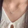 Plata S925 Modelo Nuevo Mismo Estilo Xiaohongshu Collar con Forma de Corazón para Mujer, de Moda, Lujo Ligero, Diseño de Nicho, Collar de Verano con Temperamento