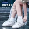 Cubrezapatos Desechables tipo Tarjeta, Cubrezapatos Transparentes Gruesos Largos para Pies, Empaque Portátil Estilo Tarjeta para Exteriores, Cubrezapatos Impermeables y a Prueba de Lluvia
