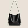 Bolso Cubo de Gran Capacidad para Viajes Diarios de Nicho, Moderno y Versátil, de Gama Alta, Bolso Cruzado Simple al Hombro, Bolso de Mano de Cuero Suave para Mujer