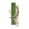 Pintura Decorativa de Entrada Lujosa y Sofisticada con Plantas Verdes Hidropónicas y Mural de Iluminación para Pasillo o Corredor