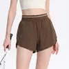 Shorts de Corrida Feminino de Secagem Rápida com Design Anti-Exposição, Adequado para Fitness, Maratona, Corrida Leve, com Bolsos, Calça de Yoga Três Pontos, Caimento Solto para Uso ao Ar Livre