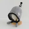 Gorro de Protección para Orejas de Niño para Otoño e Invierno, Lindo y Adorable Gorro de Lana Tejida para Bebé con Diseño de Pingüino Pequeño que Chilla, Cálido y a Prueba de Viento