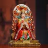 Estatua de la Virgen María de Kowloon de Resina para Decoración de Altar en Casa, Estatua de los Tres Santos de Kowloon, Madre Dragón Buda, Bodhisattva Abuela de Kowloon