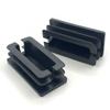Tapón de tubo ranurado de 25*50 con abertura rectangular para tornillos, de acero inoxidable, para muebles, patas de sofá y mesa de plástico