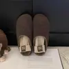 Zapatos Birkenstock de lana esponjosa más terciopelo para mujer, suela gruesa, zapatillas de media caña, otoño invierno 2026, zapatillas esponjosas para mujer, zapatillas cerradas para exteriores sin cordones