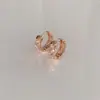 Aretes de clip en forma de U con circonita en forma de diamante de diseño de alta gama, modernos y únicos para mujer, aretes versátiles y sencillos para el día a día