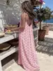 2026 Transfronterizo Amazon Nuevo Vestido de Casa Suelto Estampado sin Tirantes para Mujer Vestido de Playa