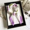Pañuelo Pequeño de Seda Floral Estilo Nacional, Pañuelo Cuadrado Pequeño de Seda Artificial 70X70 Pintura al Óleo, Versátil para Primavera y Verano, Pañuelo para el Cuello, Lazo para el Cabello, Pañuelo Decorativo, Venta al por Mayor