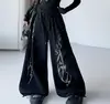 Conjunto de Camiseta Negra con Adornos Plateados + Pantalones Anchos Plateados para Niñas, Estilo Coreano Pantalones Rectos, Nuevo Otoño 2026